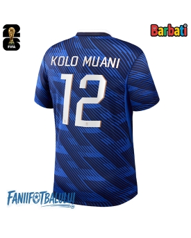 Franța Randal Kolo Muani #12 Tricou Fotbal Replică Mondial 2026 Barbati Acasa